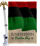 Juneteenth Freedom Day - Historic Americana Vertical Impressions Decorative Flags HG108642 Made In USA