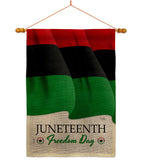 Juneteenth Freedom Day - Historic Americana Vertical Impressions Decorative Flags HG108642 Made In USA