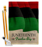 Juneteenth Freedom Day - Historic Americana Vertical Impressions Decorative Flags HG108642 Made In USA