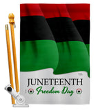 Juneteenth Freedom Day - Historic Americana Vertical Impressions Decorative Flags HG108642 Made In USA