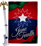 Juneteenth Holiday - Historic Americana Vertical Impressions Decorative Flags HG108643 Made In USA