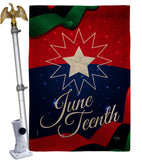 Juneteenth Holiday - Historic Americana Vertical Impressions Decorative Flags HG108643 Made In USA