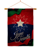 Juneteenth Holiday - Historic Americana Vertical Impressions Decorative Flags HG108643 Made In USA