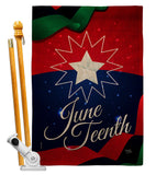 Juneteenth Holiday - Historic Americana Vertical Impressions Decorative Flags HG108643 Made In USA