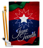 Juneteenth Holiday - Historic Americana Vertical Impressions Decorative Flags HG108643 Made In USA