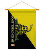 Gadsden Anarcho Capitalist - Historic Americana Vertical Impressions Decorative Flags HG140723 Made In USA