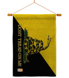 Gadsden Anarcho Capitalist - Historic Americana Vertical Impressions Decorative Flags HG140723 Made In USA