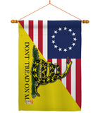 Betsy Ross Don't Tread On Me - Historic Americana Vertical Impressions Decorative Flags HG140724 Made In USA