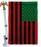 African American - Historic Americana Vertical Impressions Decorative Flags HG140726 Made In USA