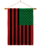 African American - Historic Americana Vertical Impressions Decorative Flags HG140726 Made In USA