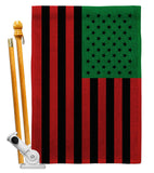 African American - Historic Americana Vertical Impressions Decorative Flags HG140726 Made In USA