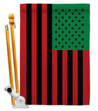 African American - Historic Americana Vertical Impressions Decorative Flags HG140726 Made In USA