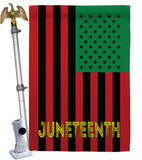 Juneteenth American - Historic Americana Vertical Impressions Decorative Flags HG140727 Made In USA