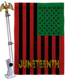 Juneteenth American - Historic Americana Vertical Impressions Decorative Flags HG140727 Made In USA