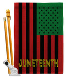 Juneteenth American - Historic Americana Vertical Impressions Decorative Flags HG140727 Made In USA