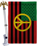 African American Peace - Historic Americana Vertical Impressions Decorative Flags HG140728 Made In USA