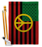 African American Peace - Historic Americana Vertical Impressions Decorative Flags HG140728 Made In USA