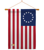 Betsy Ross Americana Historic Impressions Decorative Vertical Flag