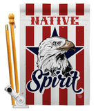 Native Spirit - Historic Americana Vertical Impressions Decorative Flags HG192246 Made In USA