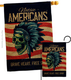 Native Heart - Historic Americana Vertical Impressions Decorative Flags HG108635 Made In USA