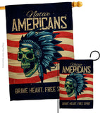 Native Heart - Historic Americana Vertical Impressions Decorative Flags HG108635 Made In USA