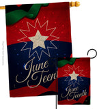 Juneteenth Holiday - Historic Americana Vertical Impressions Decorative Flags HG108643 Made In USA