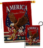 Let Freedom Reign - Historic Americana Vertical Impressions Decorative Flags HG137168 Made In USA