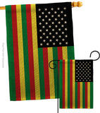 Alternative African American - Historic Americana Vertical Impressions Decorative Flags HG140729 Made In USA
