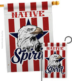 Native Spirit - Historic Americana Vertical Impressions Decorative Flags HG192246 Made In USA