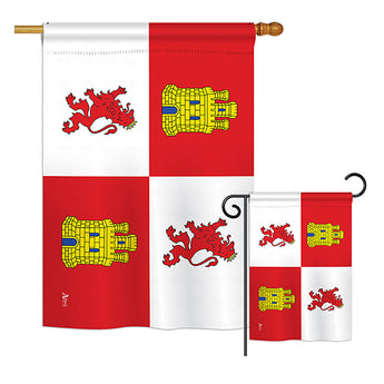 Spain Lion & Castles - Historical Flags of the World Vertical Impressions Decorative Flags HG140898 Printed In USA