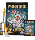 Poker Night - Hobbies Interests Vertical Impressions Decorative Flags HG109039 Made In USA