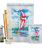 Sailboats - Hobbies Interests Vertical Impressions Decorative Flags HG109041 Made In USA