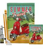 Summer Scooter Travel - Hobbies Interests Vertical Impressions Decorative Flags HG137078 Made In USA