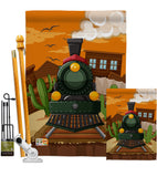 Wild West Train - Hobbies Interests Vertical Impressions Decorative Flags HG192127 Made In USA