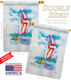 Sailboats - Hobbies Interests Vertical Impressions Decorative Flags HG109041 Made In USA