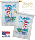 Sailboats - Hobbies Interests Vertical Impressions Decorative Flags HG109041 Made In USA