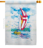 Sailboats - Hobbies Interests Vertical Impressions Decorative Flags HG109041 Made In USA