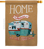 Home is Wherever Camper - Hobbies Interests Vertical Impressions Decorative Flags HG109066 Made In USA