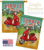 Summer Scooter Travel - Hobbies Interests Vertical Impressions Decorative Flags HG137078 Made In USA