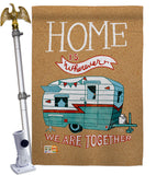 Home is Wherever Camper - Hobbies Interests Vertical Impressions Decorative Flags HG109066 Made In USA