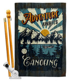 Awaits Canoeing - Hobbies Interests Vertical Impressions Decorative Flags HG109083 Made In USA
