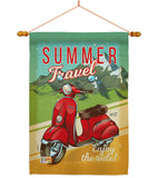 Summer Scooter Travel - Hobbies Interests Vertical Impressions Decorative Flags HG137078 Made In USA