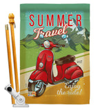 Summer Scooter Travel - Hobbies Interests Vertical Impressions Decorative Flags HG137078 Made In USA