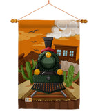 Wild West Train - Hobbies Interests Vertical Impressions Decorative Flags HG192127 Made In USA