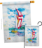 Sailboats - Hobbies Interests Vertical Impressions Decorative Flags HG109041 Made In USA