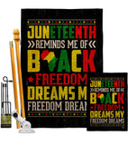 Black Freedom - Historic Americana Vertical Impressions Decorative Flags HG190152 Made In USA