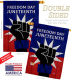 Junetteenth - Historic Americana Vertical Impressions Decorative Flags HG190149 Made In USA