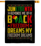 Black Freedom - Historic Americana Vertical Impressions Decorative Flags HG190152 Made In USA