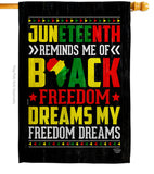 Black Freedom - Historic Americana Vertical Impressions Decorative Flags HG190152 Made In USA