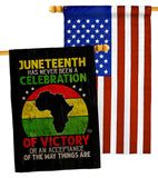 Victory African American - Historic Americana Vertical Impressions Decorative Flags HG190151 Made In USA